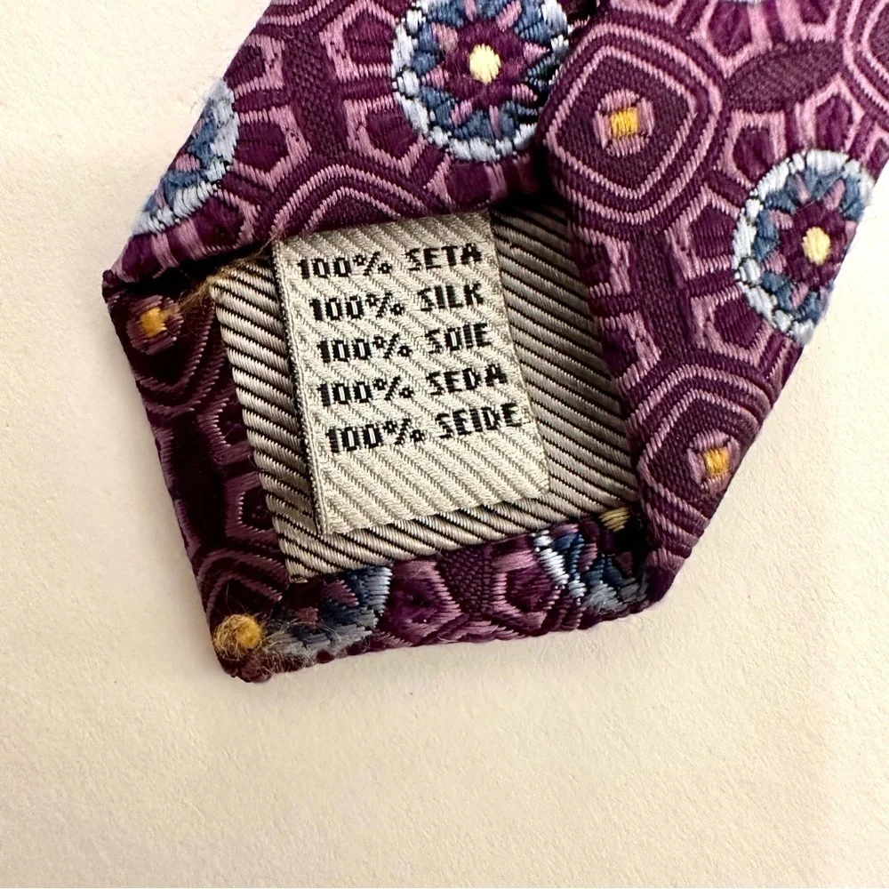 W.H. Belk Purple and Blue 100% Silk Tie Men’s Size O/S